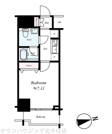 プレール・ドゥーク北千住の物件間取画像